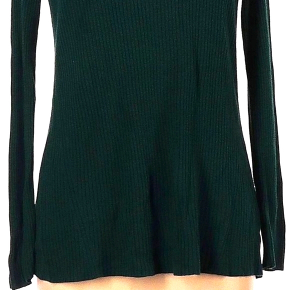 🌿 Fabulous Dark Emerald Green Ribbed Sweater Top - M - Picture 6 of 14